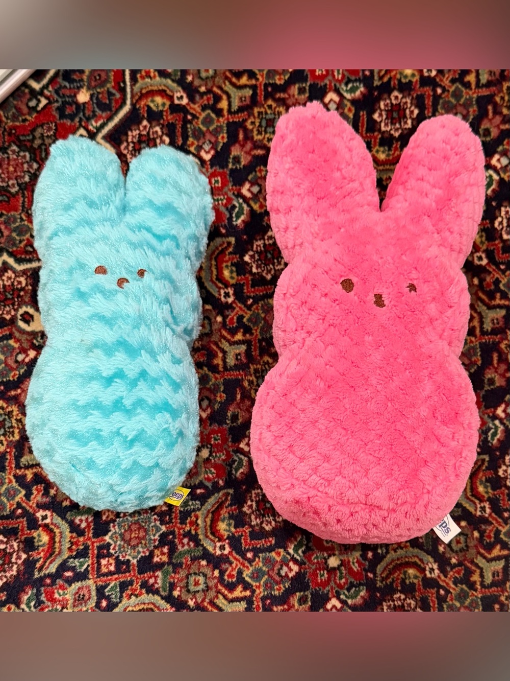 PEEPS EASTER BUNNY STUFFED TOY. 1 BLUE 9β
1 PINK 10β